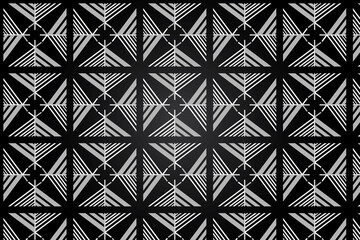 Black and White Seamless Geometric Pattern Design for Wallpaper and Fabric