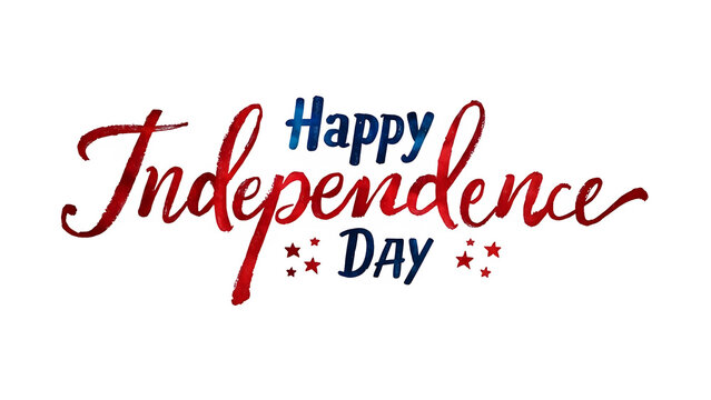 Handwritten brush lettering in a vector format depicting '4th of July' on a white background. Wishing you a happy Independence Day
