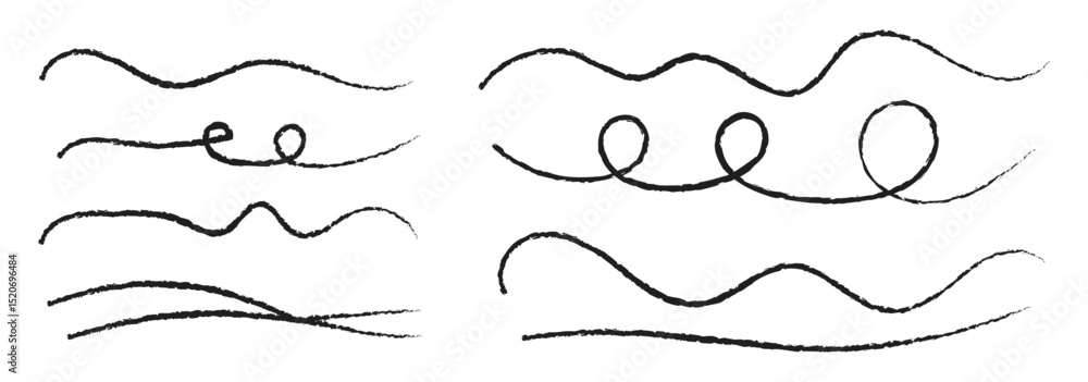 Poster crayon or marker scribbles. line brush marker scribble sketch underline. black vector marker and bru