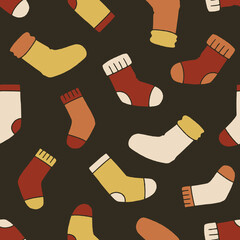 Vector Sock Pattern Repeat Seamless for Wallpaper Background Cover Packaging