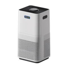 Modern air purifier appliance isolated on transparent background