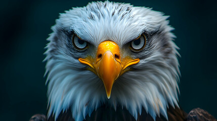 Obraz premium Close-up portrait of an American bald eagle.