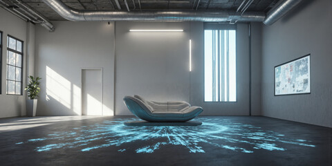 Neuroaesthetic Calibration Chamber Industrial space scientifically designed to produce specific neurological responses through precise implementation of proportions, patterns and spatial