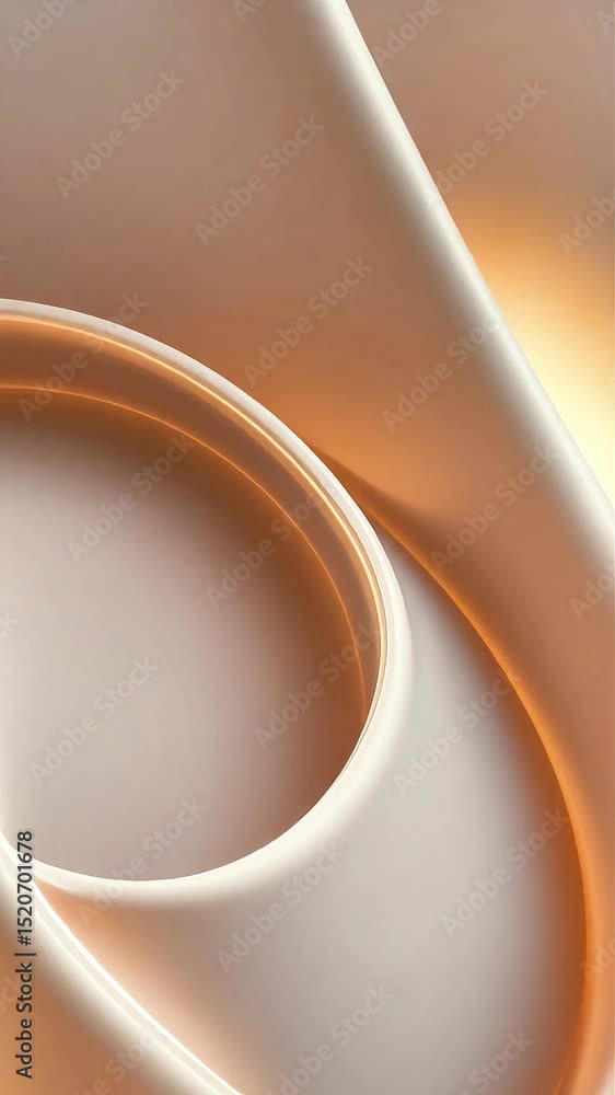 Poster abstract beige and gold fluid forms animated background