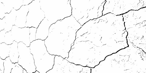 White cracked wall above brick wall with cracks and black spots creating textured and cracked surface with peeling and damaged texture