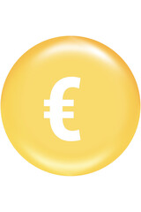 Obraz premium gold euro symbol, euro symbol icon, euro currency symbol