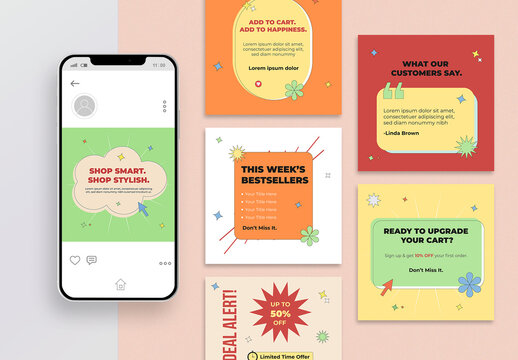 Instagram Social Media Post Template for Flash Sale and Promotions