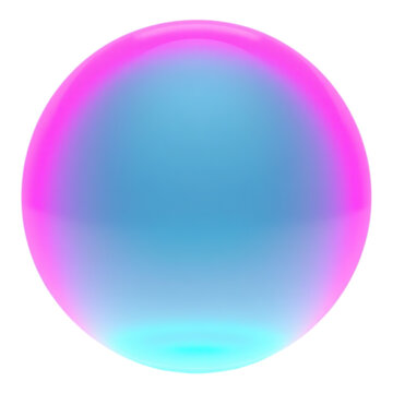 Iridescent Bubble with Gradient Colors