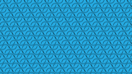 Seamless Blue Interlocking Circles Vector Pattern – Modern Abstract Design.