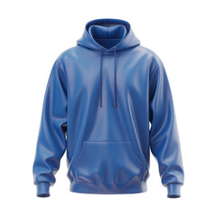 Blue hoodie mockup isolated on transparent background