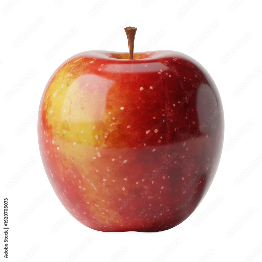 Poster red apple image isolated on transparent background