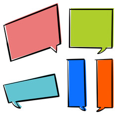 Square Shape Conversation bubbles 