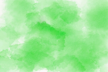 Green watercolor abstract background texture. Brush painted watercolor paper texture. A green background with white and green paint splatters.