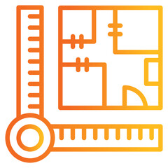 Blueprint gradient color icon