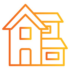 Villa gradient color icon