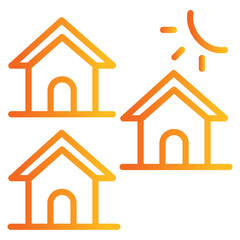 Residence gradient color icon