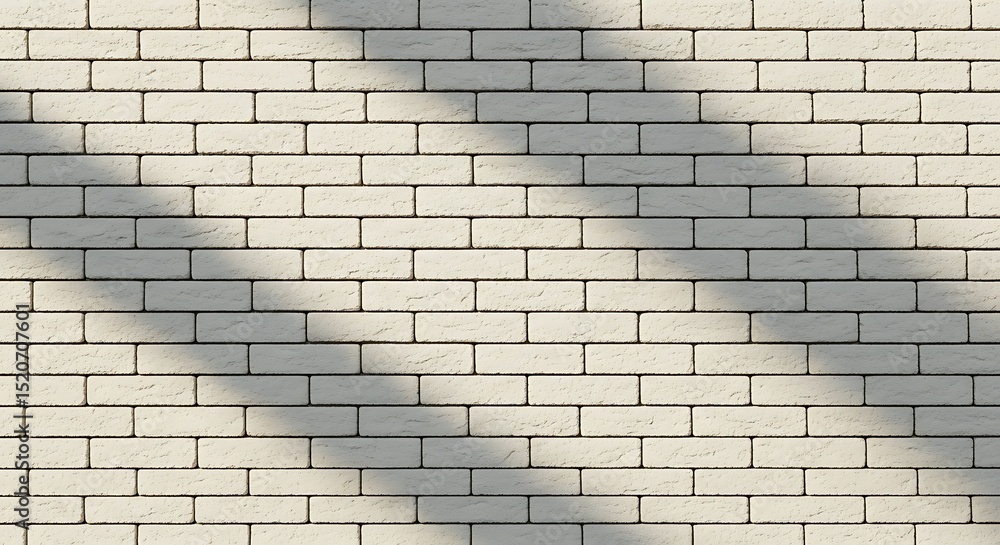 Poster cream brick wall texture with diagonal shadow patterns