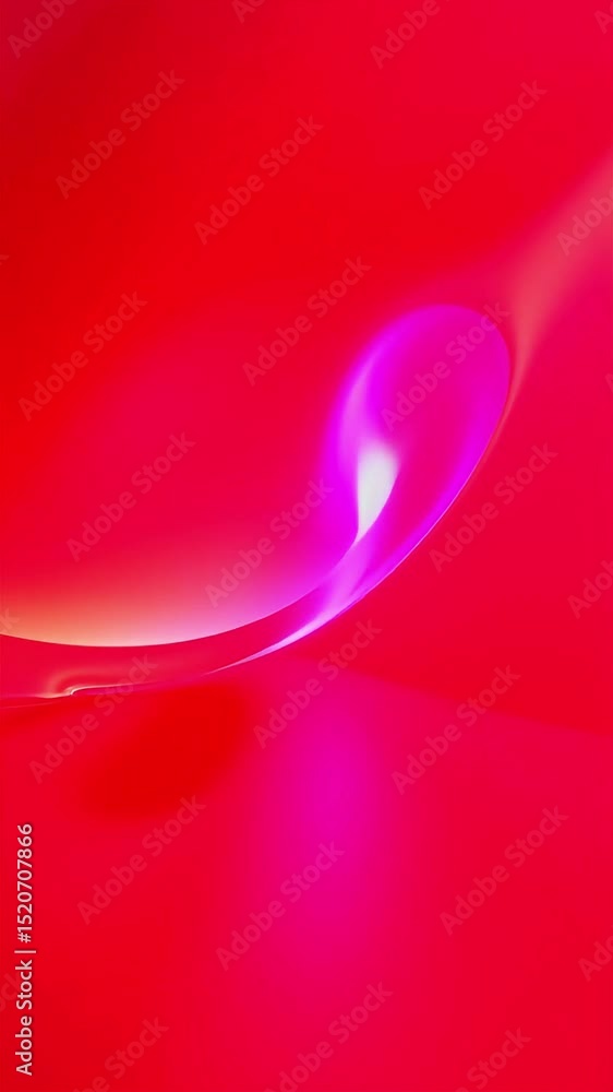 Poster Abstract Red and Pink Fluid Motion: Dynamic Gradient Swirls