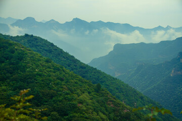 Obraz premium mountain landscape with fog