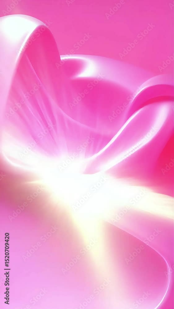 Poster abstract pink fluid motion: dynamic waves of color