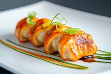 Savoring delicious sushi rolls gourmet restaurant food photography elegant setting close-up culinary art