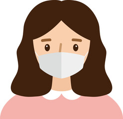 마스크를 한 여자