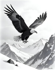 bald eagle in flight