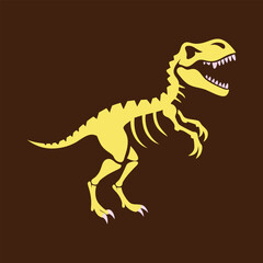 Obraz premium Cute green T-Rex cartoon dinosaur vector illustration