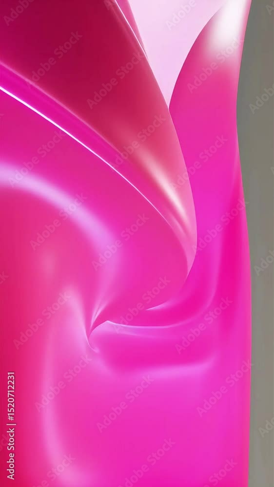 Poster Abstract Pink Fluid Motion: Dynamic Swirls and Glowing Lines