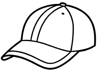Baseball Cap Line Art