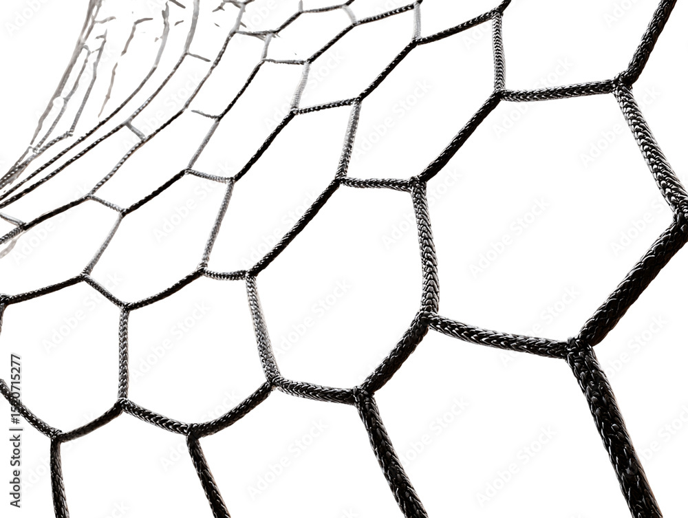 Poster intricate hexagonal pattern on transparent background, png