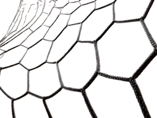 Intricate Hexagonal Pattern on Transparent Background, PNG