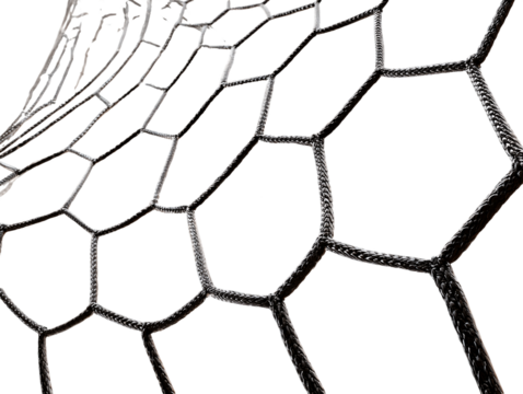 Intricate Hexagonal Pattern on Transparent Background, PNG