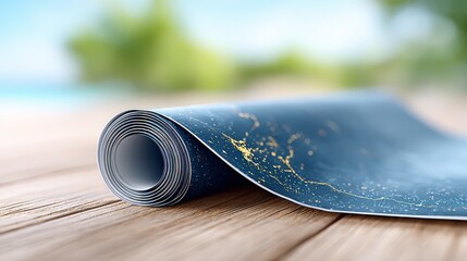 A rolled blueprint with a golden land map glowing on a desk, symbolizing discovery of high-value property