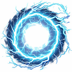 Blue lightning circle 