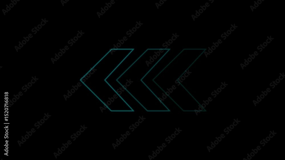 Poster modern teal arrows on black background animated digital directional graphic for presentations and we