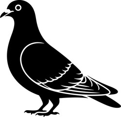 pigeon silhouette vector