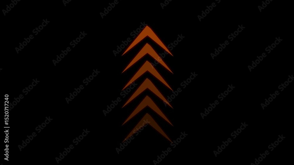 Poster abstract animated arrow graphic ascending against a black background offering a sense of progress an