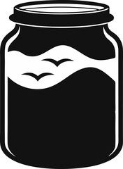 Calming Jar Silhouette Vector Illustration 