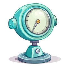 Fototapeta premium Pressure gauge on white background 