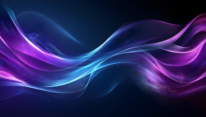 Obraz premium 3D render, abstract background with blue and purple waves, vector illustration, detailed, high resolution, professional photograph