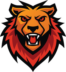 Fototapeta premium lion head vector illustration