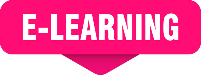 e-learning sticker. e-learning sign on transparent background