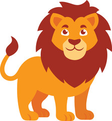 Fototapeta premium lion cartoon character