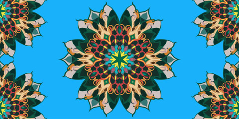 Modern Islamic mandala background for social media post and banner background design, Islamic trendy post template, colorful mandala design use to any useful design element