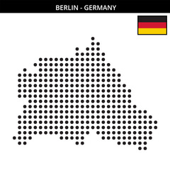 Big dots map of berlin in Germany © puruan