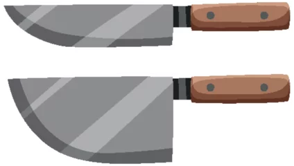 Gordijnen Iconic Kitchen Knives Illustration © GraphicsRF