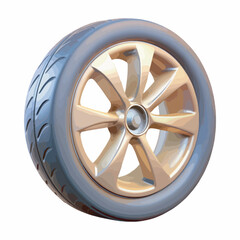 Obraz premium Car wheel vector style illustration.