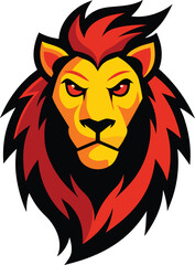Fototapeta premium lion head vector illustration