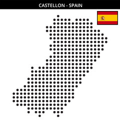 Big dots map of castellon in Spain